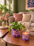 THE RIGHT MATCH - Handpainted Pot & Organic Candle